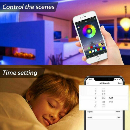 (5M Full set) Rgb- Led Strip Light, Flexible Ribbon, Tape Diode, Bluetooth Control 1