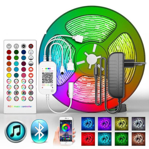 (20M Full set) Rgb- Led Strip Light, Flexible Ribbon, Tape Diode, Bluetooth Control 1
