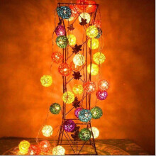 (5m 20 balls AC plug, colorful) Rattan Balls Led String Fairy Light