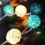 (5m 20 balls AC plug, Blue White) Rattan Balls Led String Fairy Light 1