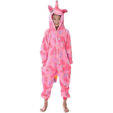 (6-7 Years, C) Kids Children Girls One Piece Unicorn Pyjamas Flannel Hooded Jumpsuit Winter Onesies Nightwear