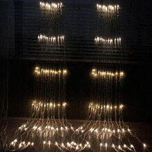 (3Mx2M 240LEDs / EU Plug 220V, Warm White) Christmas Led- Waterfall Meteor Shower, Rain String Light