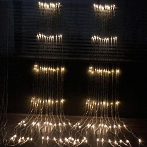 (3Mx2M 240LEDs / EU Plug 220V, Warm White) Christmas Led- Waterfall Meteor Shower, Rain String Light