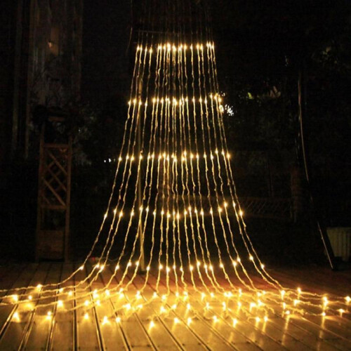(3Mx2M 240LEDs / EU Plug 220V, Blue) Christmas Led- Waterfall Meteor Shower, Rain String Light 2