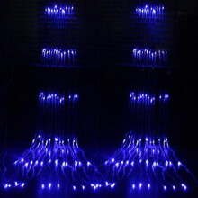 (3Mx2M 240LEDs / EU Plug 220V, Blue) Christmas Led- Waterfall Meteor Shower, Rain String Light