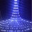 (6Mx3M 640LEDs / EU Plug 220V, Blue) Christmas Led- Waterfall Meteor Shower, Rain String Light 2