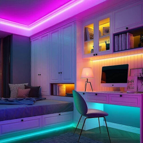 10 Meter Waterproof LED String Lights with 300 Colorful 5050 RGB LEDs and Bluetooth Controller 1