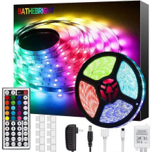 10 Meter Waterproof LED String Lights with 300 Colorful 5050 RGB LEDs and Bluetooth Controller