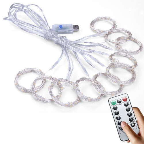 (3M X 2M) 3M Led Colourful Rainbow Fairy Lights Curtain Usb Garland String String Lights