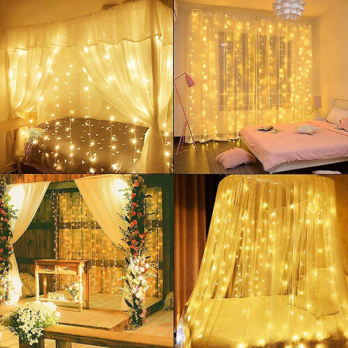 (3M X 3M) 3M Led Colourful Rainbow Fairy Lights Curtain Usb Garland String String Lights 2