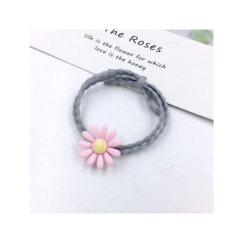 (Gray) Daisy Women Ins Hair Rope Headband Korean Rubber Band Head Rope Highelastic-image-OPC-PJ7MMN2-NEW