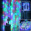 (Sound Control Model, Warm White) Remote Control Led Curtain String Lights+hanging Hook 3