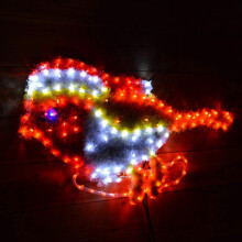 80X46cm Outdoor Christmas Robin Rope Light Silhouette Decoration Twinkling Leds