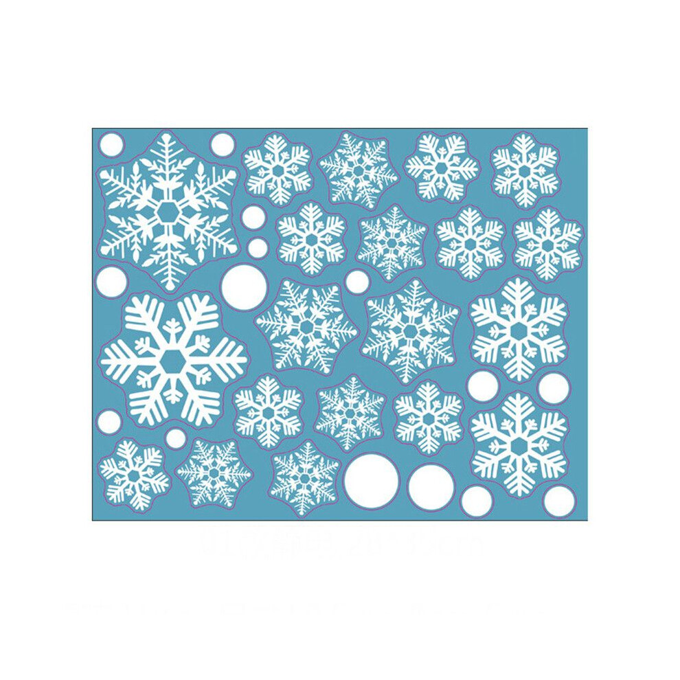 (Snowflake-Style 2-28*35cm) Christmas Window Stickers Snowflake Decoration Xmas Decals Claus Santa Reindeer-image-OPC-PJ7MV66-NEW