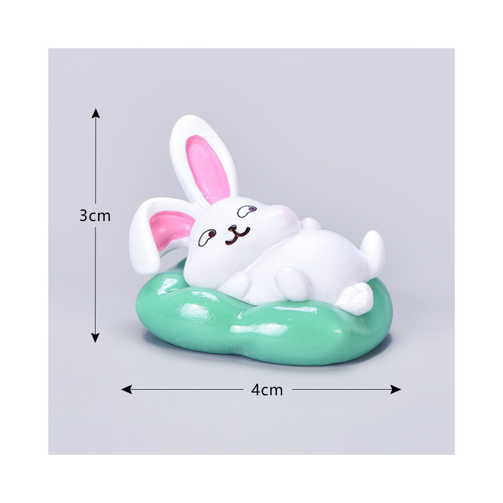 (Pillow Rabbit) Diy Rabbit Resin Eat Mooncake Micro Landscape Decor Midautumn Series Festival-image-OPC-PJ7MWJ5-NEW
