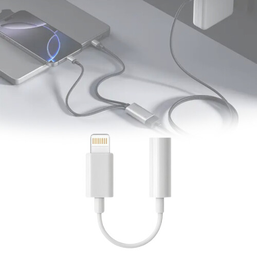 Lightning To 35mm Mobile Phone Headphone Jack Adapter Multi Functional Supplies 1