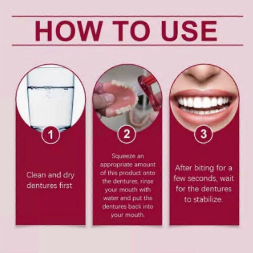 (3pcs)Thermoplastic Denture Adhesive Long-lasting Denture Fixing Adhesive Improve Comfort Denture Care 2