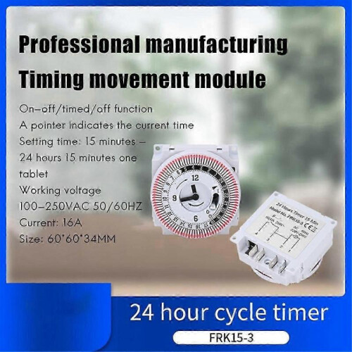 Industrial Timer Movement Timing FRK17-3 Intelligent Mechanical Time Control Switch Automatic Power-Off Timer Plug A 1