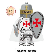 (Style B) Templar Knights Figures Roman Soldiers Castle Knight Mini Figures Block Building
