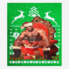 (Green, 70X100cm/27.5X39.3in) Wood Barry Christmas Meme Blanket Flannel Winter Warm Sofa Throw Blanket Spoof