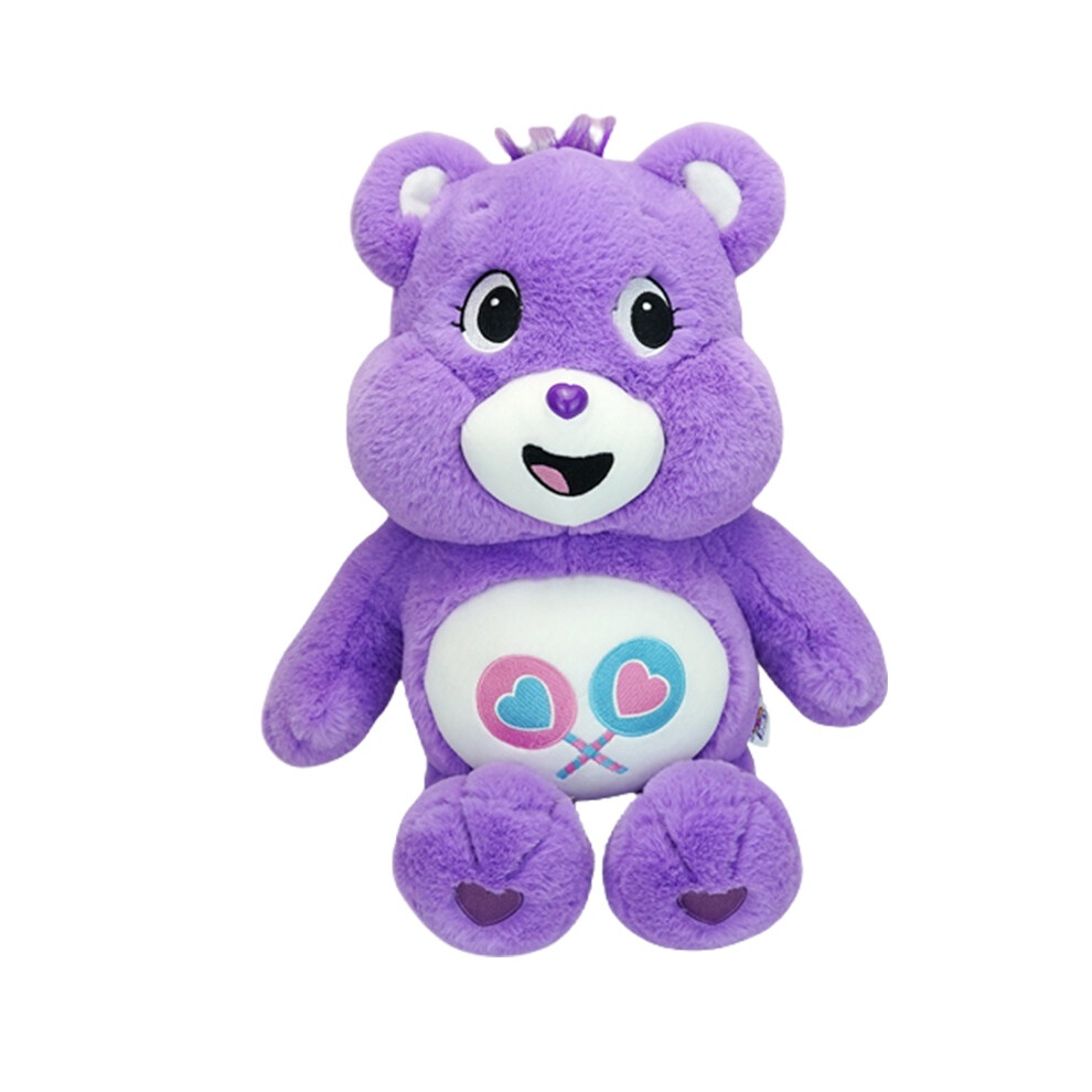 (, 45Cm/17.72In) Bears Care Plush Toy Cute Rainbow Bear Soft Stuffed Doll Companion Doll Child Purple