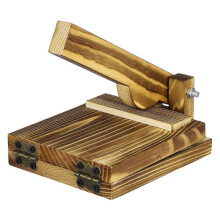 Light Brown Wooden Dough Presser Kitchen Tool Ergonomic Design Easy to Clean Food Grade Synthetic Material