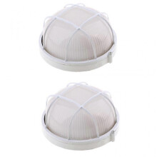 2Pcs Vapor Proof Large Round Sauna Light with Safety Grid Heat Resistant