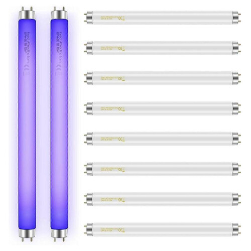 10 Pack Bug Zapper Replacement Light Bulbs 10W for 20W Indoor Bug Zapper, BL T8 F10W 13Inch Light Tu