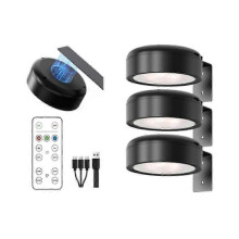 (3pcs, Black) Topveden Wall-Mounted Picture Lighting with Wireless Rechargeable Features