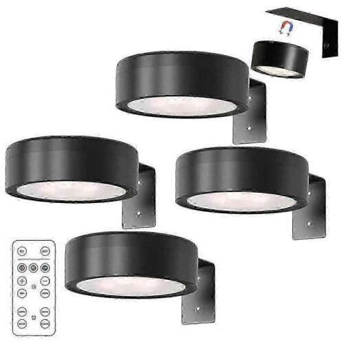 Remote Control Art Picture Lights 4 Pack, Adjustable Color Temperature LED Lighting for Wall Paintings 1