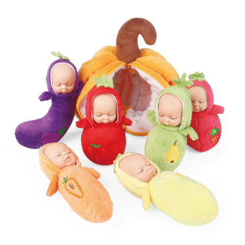 Enjoyin Conjunto de mini boneca de 4 polegadas inclui 6 bonecas macias e um saco de armazenamento Conjunto de bonecas pequenas de aparncia reali