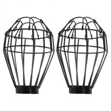 2pcs Reptile Box Lamp Cover Heat Lamp Mesh Cover Reptile Tank Insulation Lamp Shade