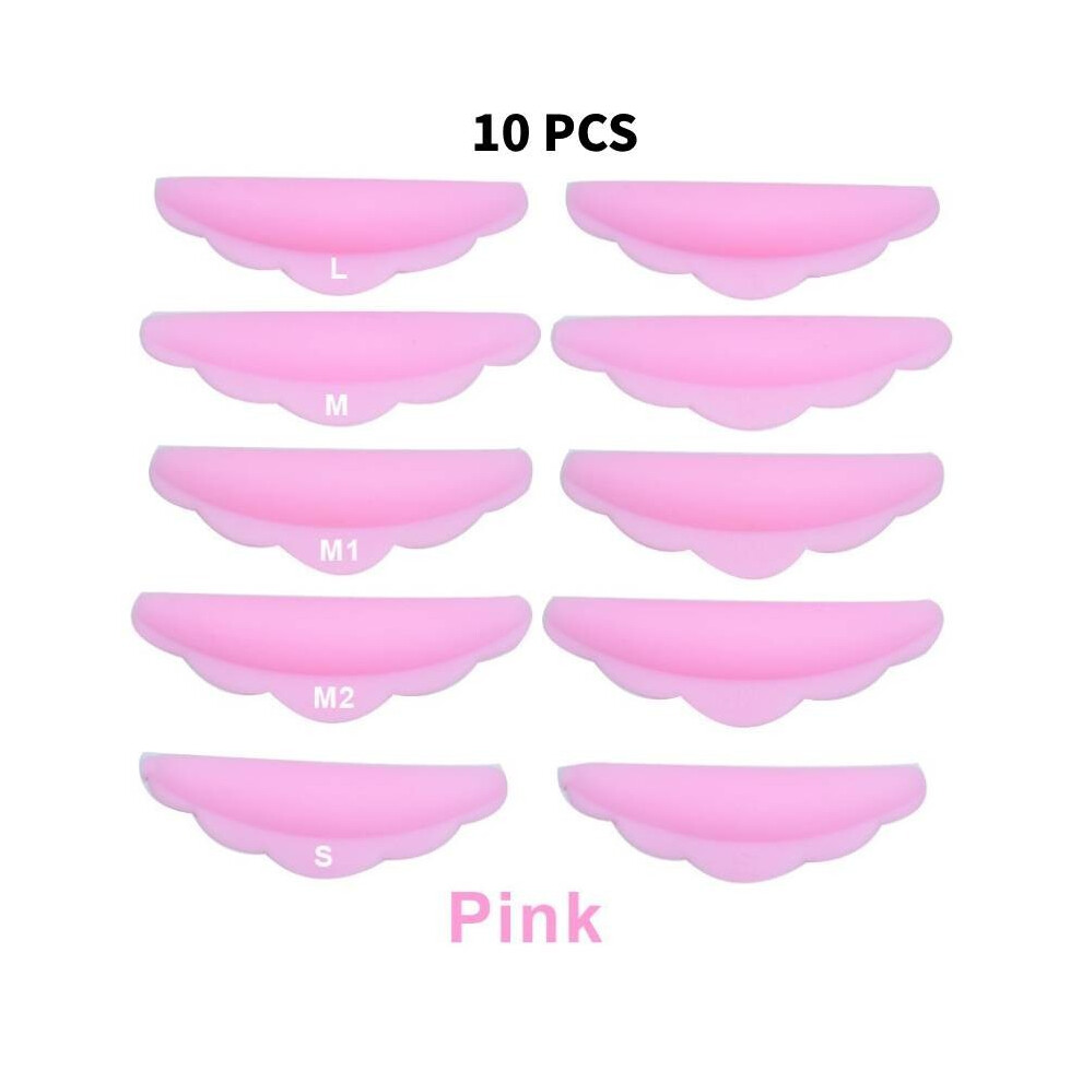 (Pink) Lash Pads Lift Rods 10pcs Eyelash Perm Silicone 5 Sizes Beauty Reusable Women-image-OPC-PJ7NWFZ-NEW