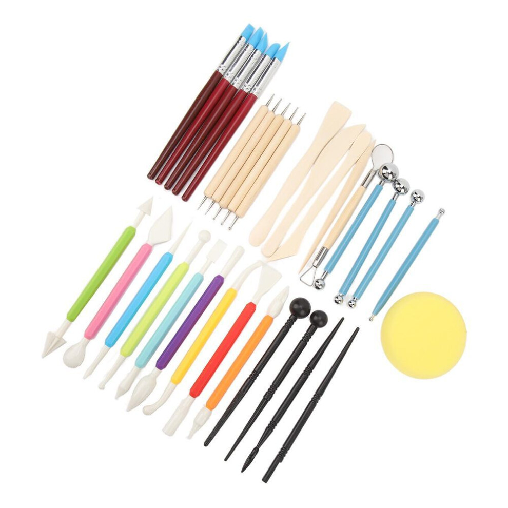 33pcs Clay Tools Kit Diy Polymer Clay Tools Complete Tools Modeling Clay Sculpting Tools Kit For
