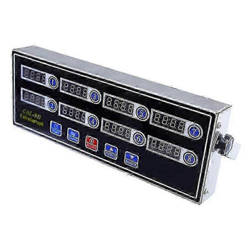 Commercial 8 Channels Digital Kitchen Timer, Stainless Steel Calculagraph Timer with Alarm , Clock