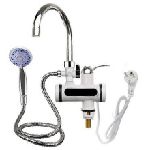 012 Electric Water Heater Faucet with Shower Head Instant Hot Water Tap for Kitchen Bathroom - EU Pl