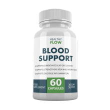 Healthy Flow Blood Support 60 Capsules - UK-Made 1 Month Supply Multivitamin with Calcium, Magnesium, B12, Vitamin A & Guarana
