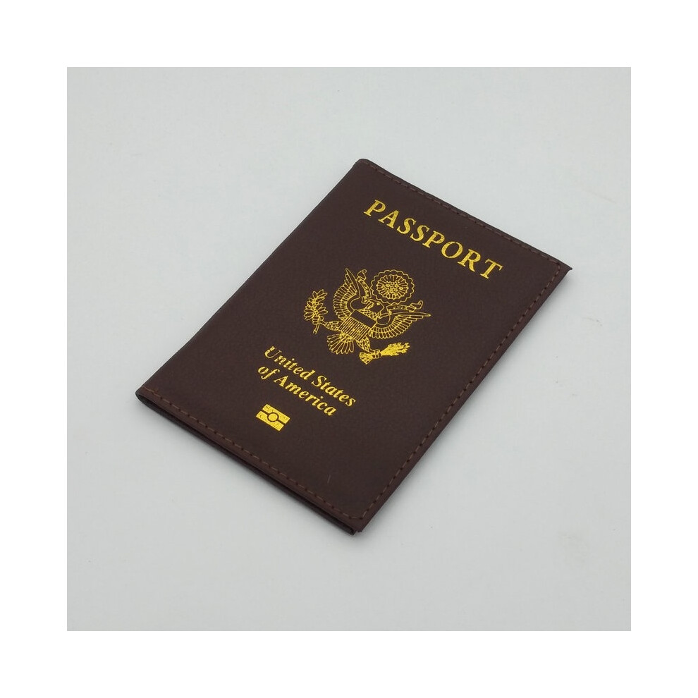 (Brown) Candy Passport Color Travel Organizer Holder Card Case American Protector Cover-image-OPC-PJ7PBBR-NEW