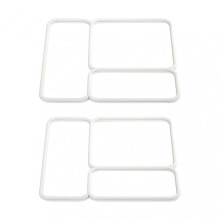 (2pcs, White) 1/2Pcs Lid Seal Gasket for OmieBox Exact Fit Replacement Part for Kids Bento Lunch Box Insulated Food Container Lid Seals