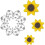 Sunflower Cookie Cutter Set-size 3.8" 3.1" 2.6"-3 Piece-cookie Cutters 1