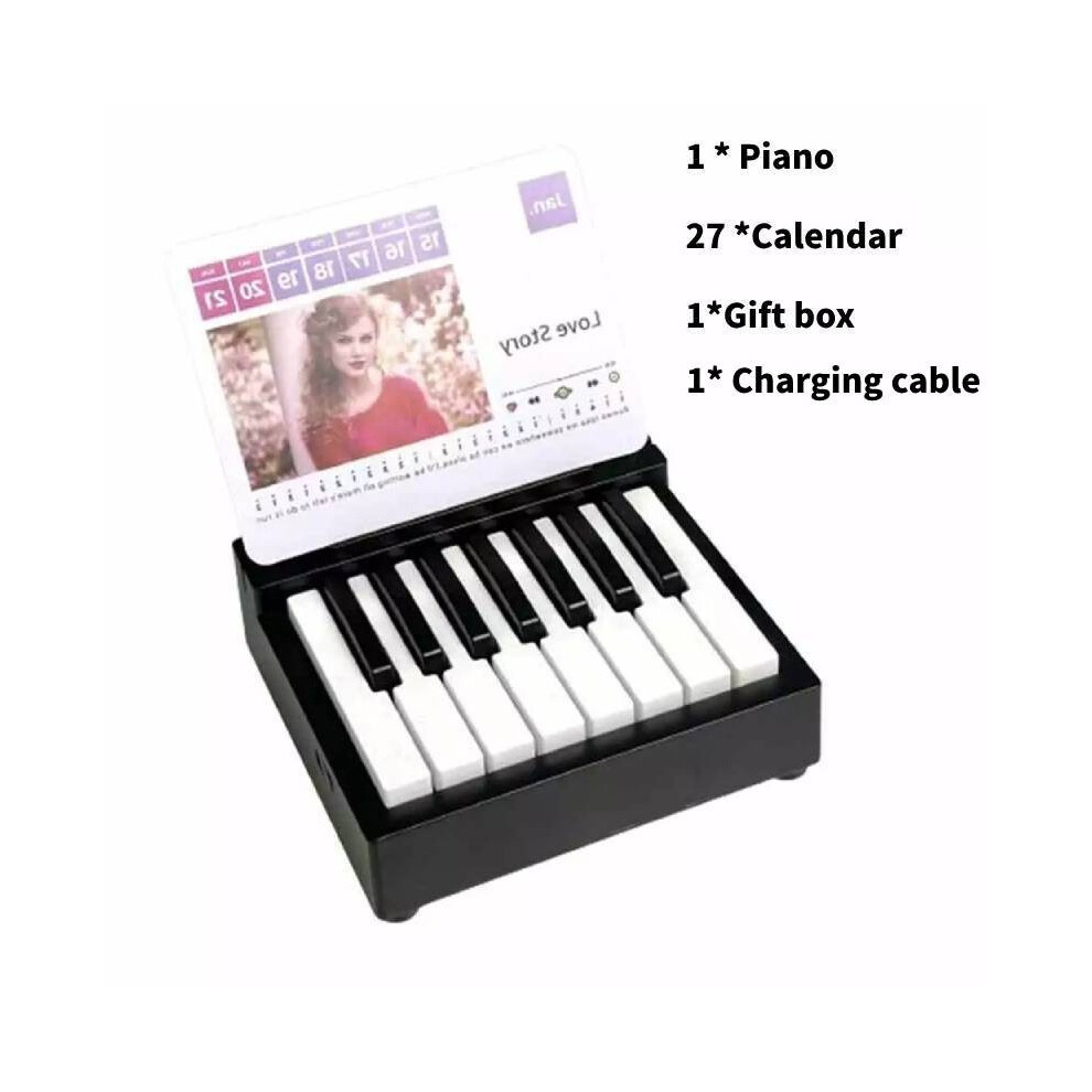 Black (Black) Swift Piano Taylor Music Sheets Calendar Toy Set Musical Fans Gifts Instrument