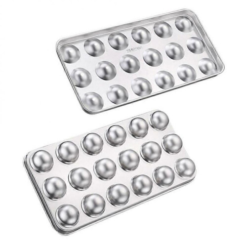 Mini Sphere Mold Ice Cube Maker Silver 20.6X10.5X2.5CM Ice Making 1Pack 2
