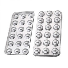 Mini Sphere Mold Ice Cube Maker Silver 20.6X10.5X2.5CM Ice Making 1Pack