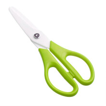 (Green) Large Ceramic Shears for Cutting Cooked Food Ceramic Kitchen Shears for Kitchen Cooking and Food Processing  Red