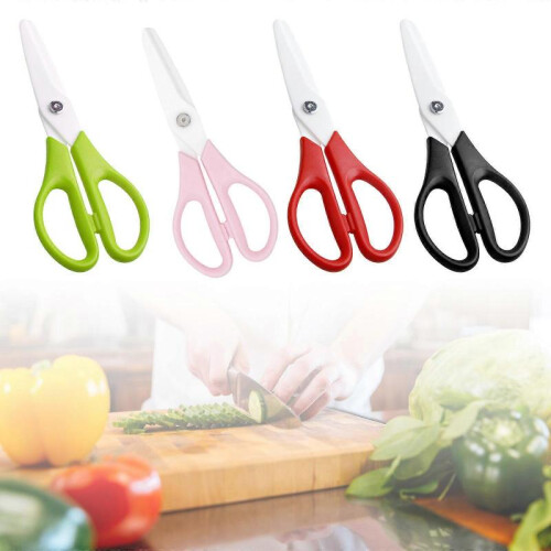 (Red) Large Ceramic Shears for Cutting Cooked Food Ceramic Kitchen Shears for Kitchen Cooking and Food Processing  Red 1