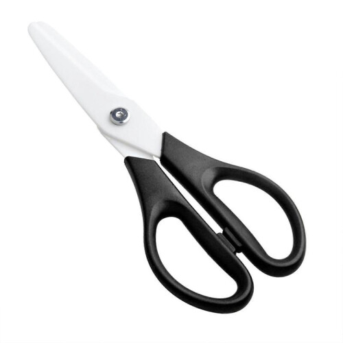(Black) Large Ceramic Shears for Cutting Cooked Food Ceramic Kitchen Shears for Kitchen Cooking and Food Processing  Red