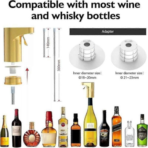 (Black)Sipvault - Drink Dispenser Liquor, Sipvault Smart Dispenser Alcohol 1