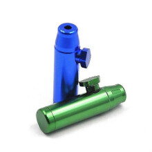 HJyang Aluminium Alloy Snuff Dispenser Portable Metal Bullet Nasal Sniffer (green) PFD