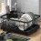 (black) Large Dish Drying Rack with Auto-Drain & Non-Slip Base for Kitchen Counter Organization 5