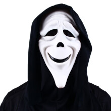 (Smile) Suit Scream Adult Mask Ghost Face Cosplay Halloween Dress Accessory Decor Party